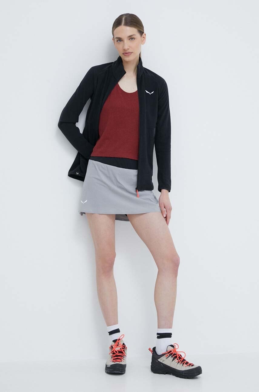 Спортивний топ Salewa Lavaredo Hemp Cropped жіночий колір бордовий