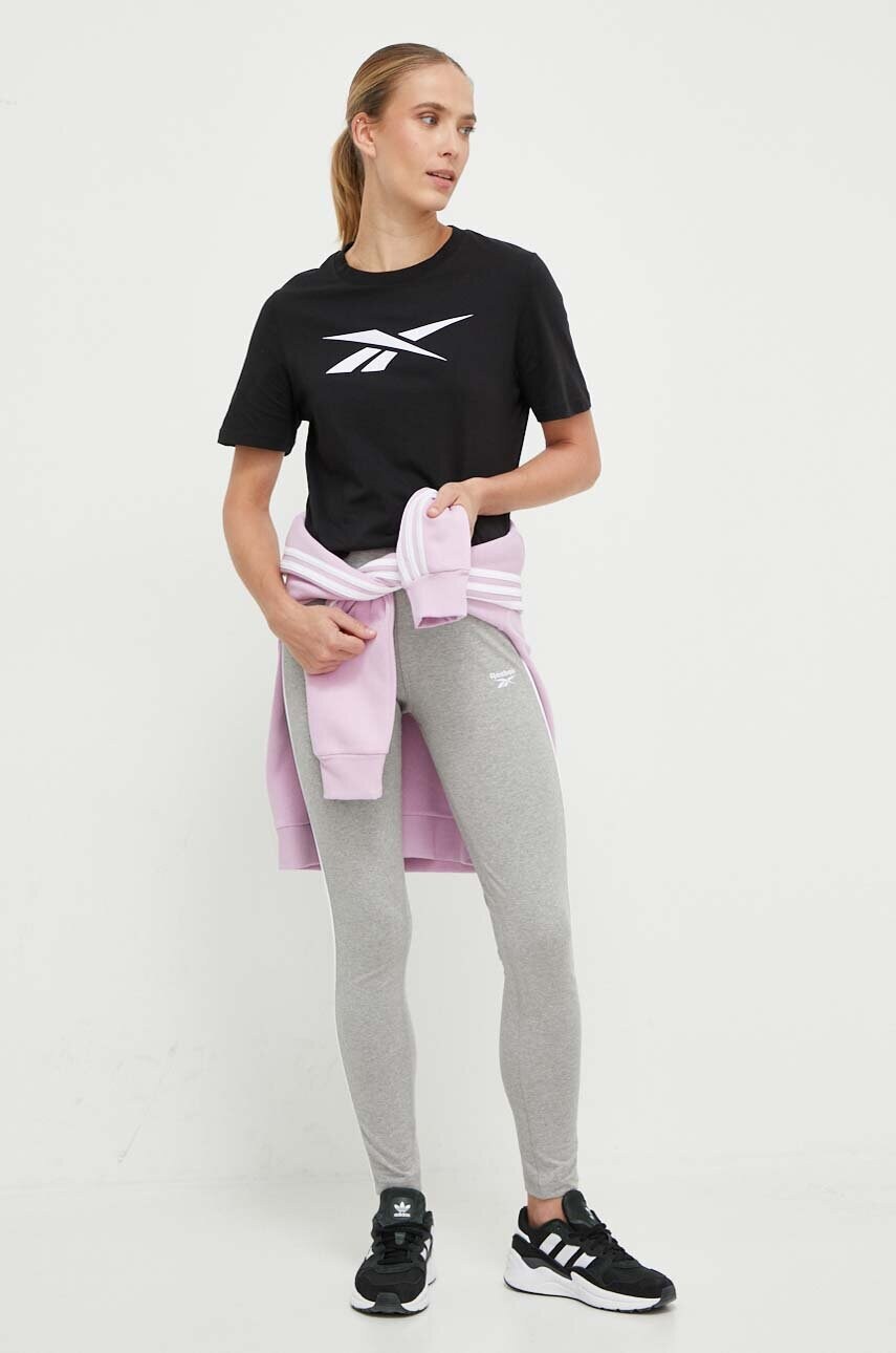 Бавовняна футболка Reebok колір чорний