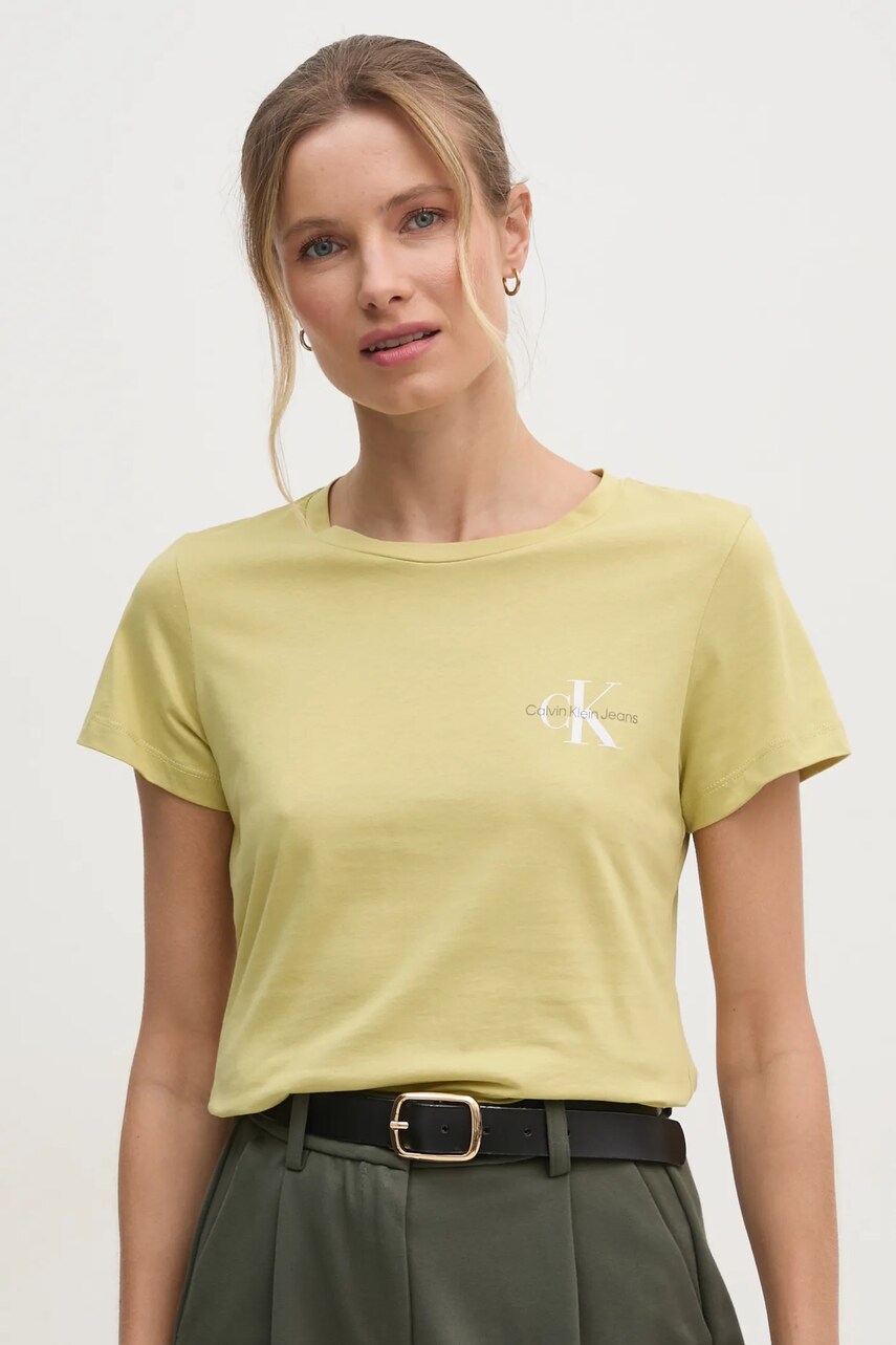 Бавовняна футболка Calvin Klein Jeans 2-pack жіноча колір білий J20J219734