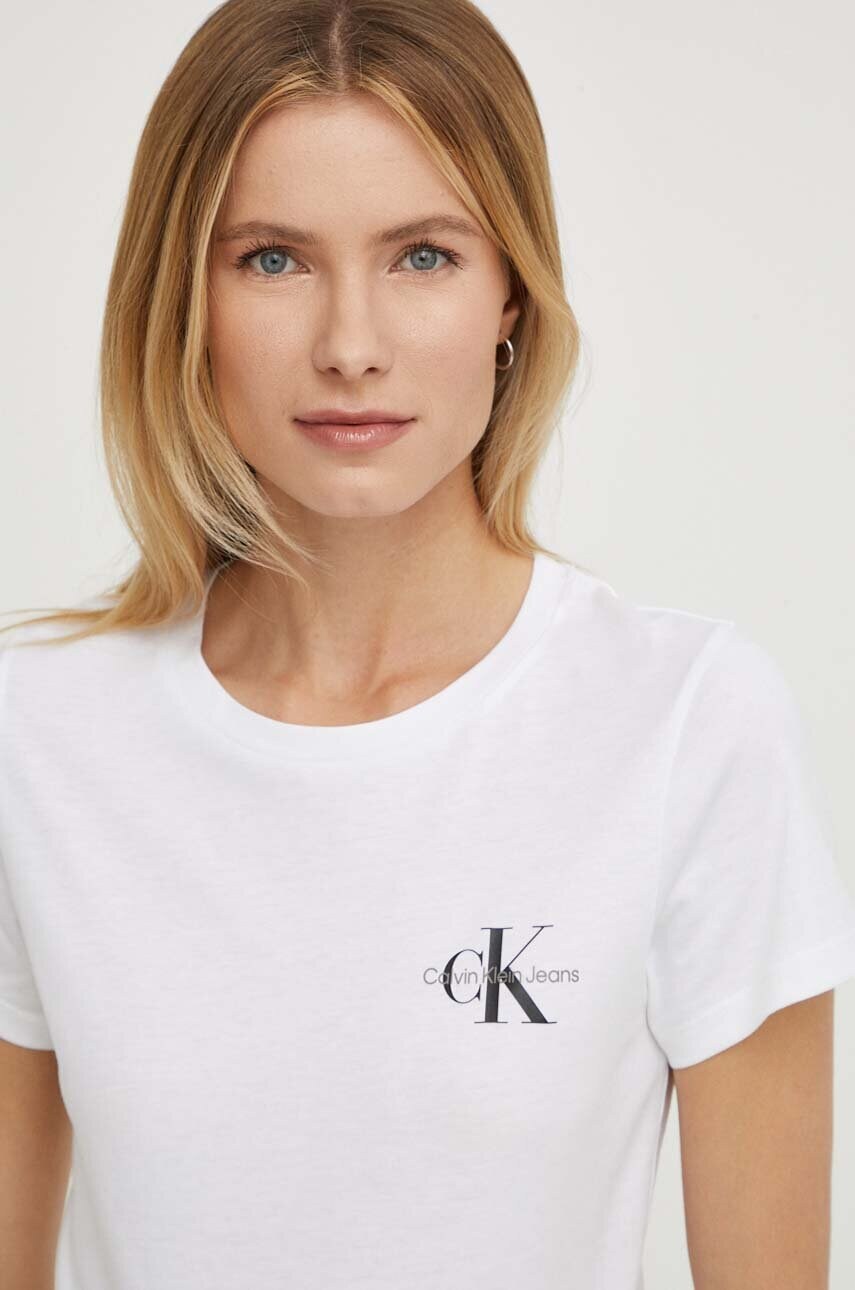 Бавовняна футболка Calvin Klein Jeans 2-pack жіночий колір рожевий
