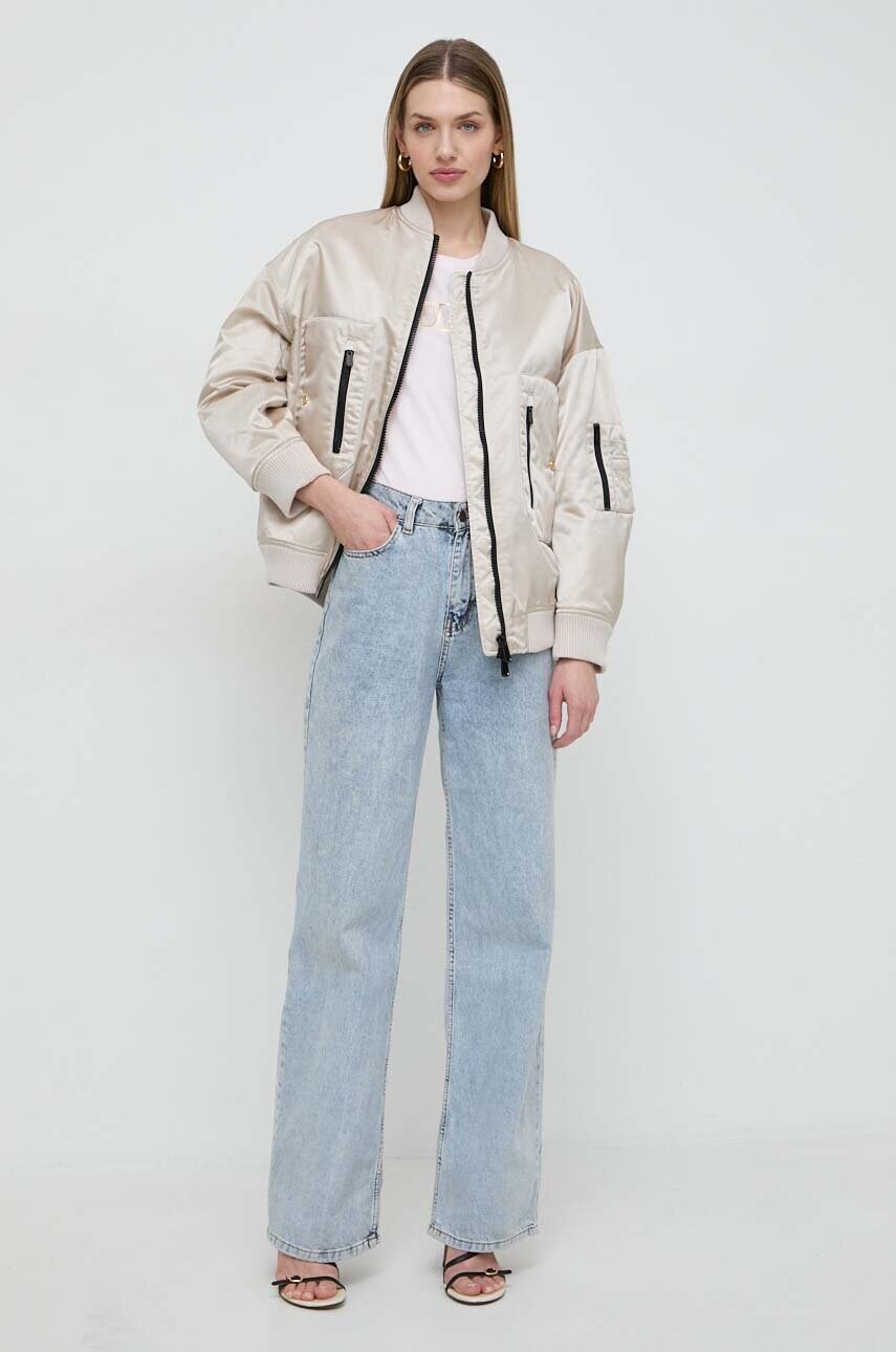 Бавовняна футболка Guess жіночий колір рожевий