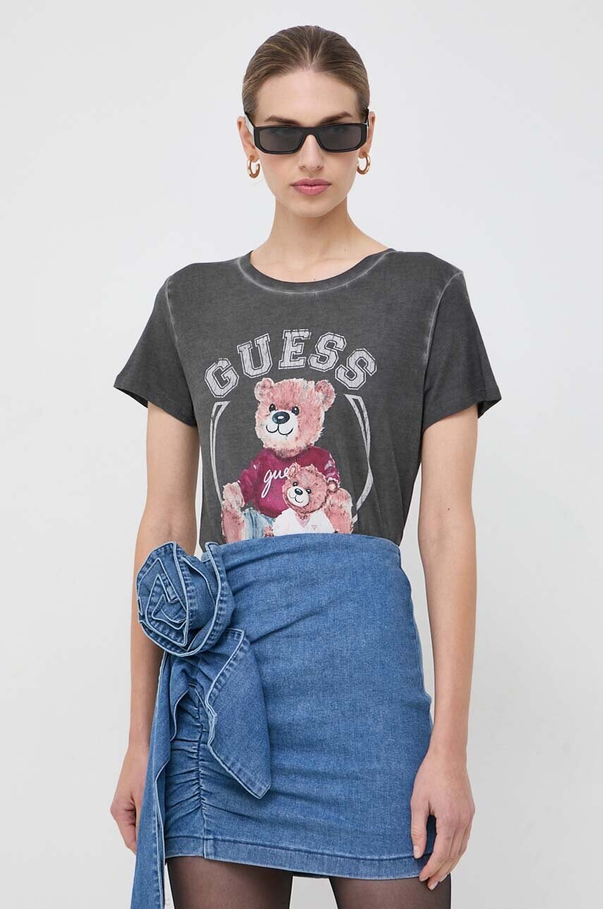 Футболка Guess жіночий колір сірий