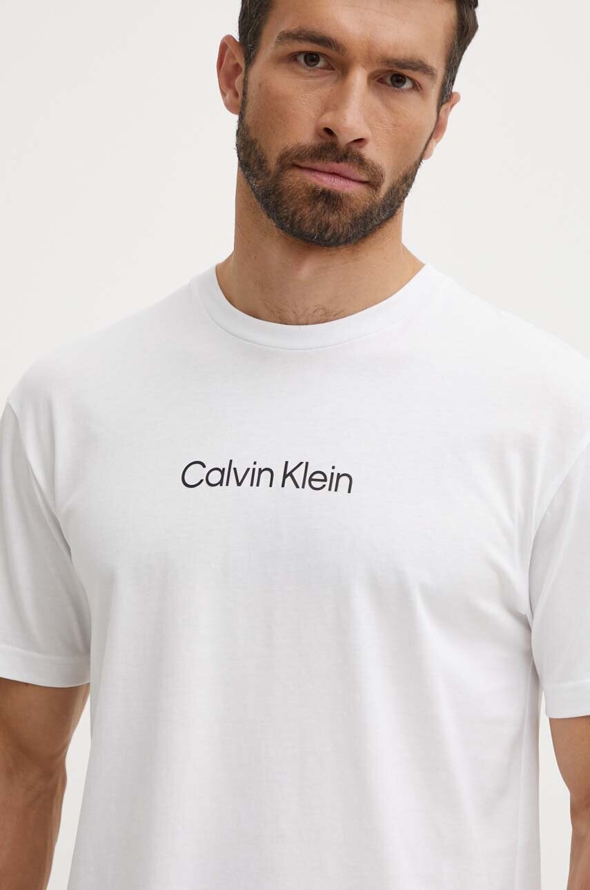 Бавовняна футболка Calvin Klein чоловічий колір білий візерунок