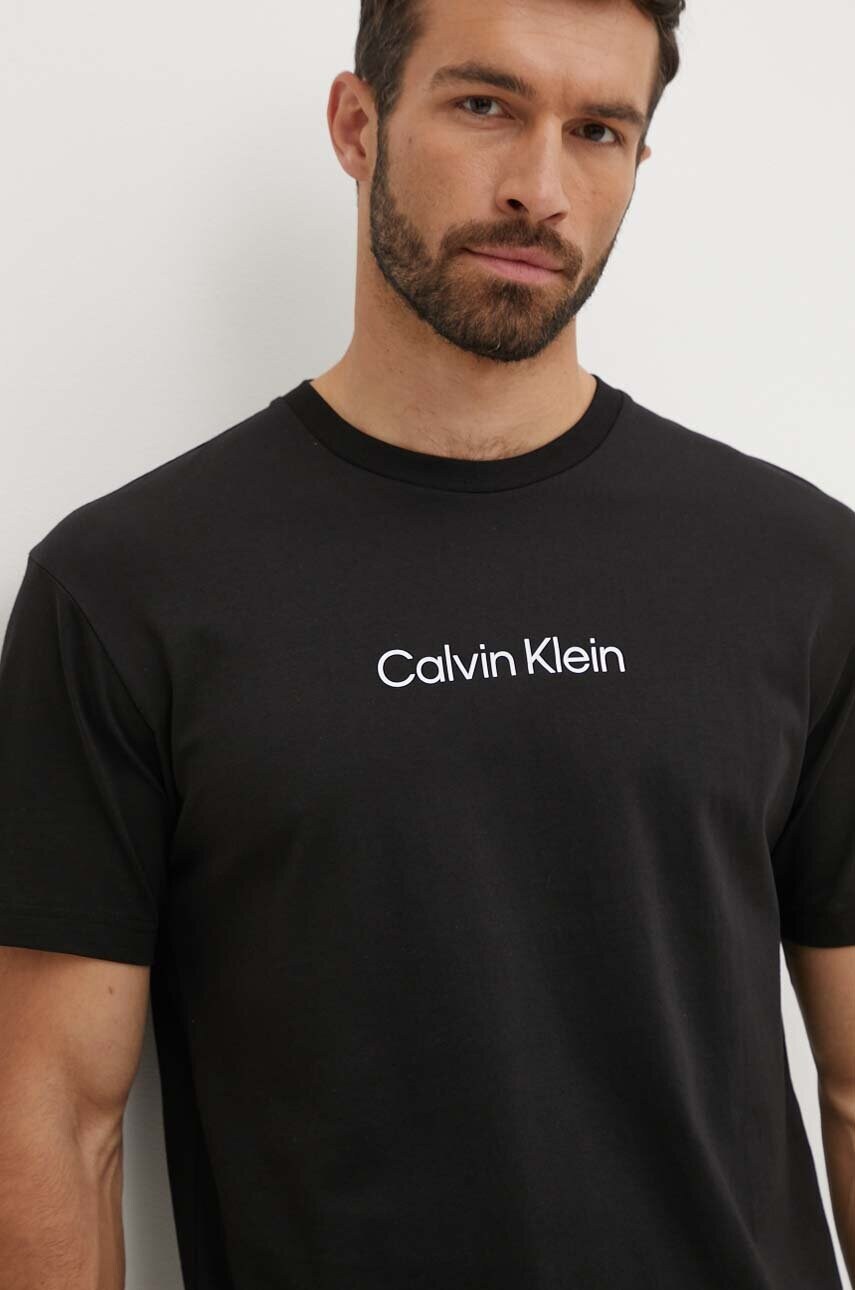 Бавовняна футболка Calvin Klein чоловічий колір чорний візерунок