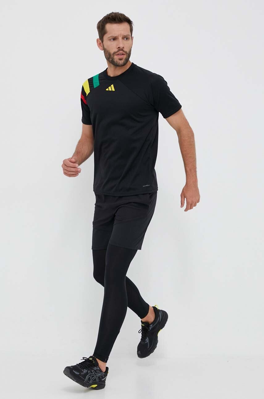 Тренувальна футболка adidas Performance Fortore 23 колір чорний з аплікацією