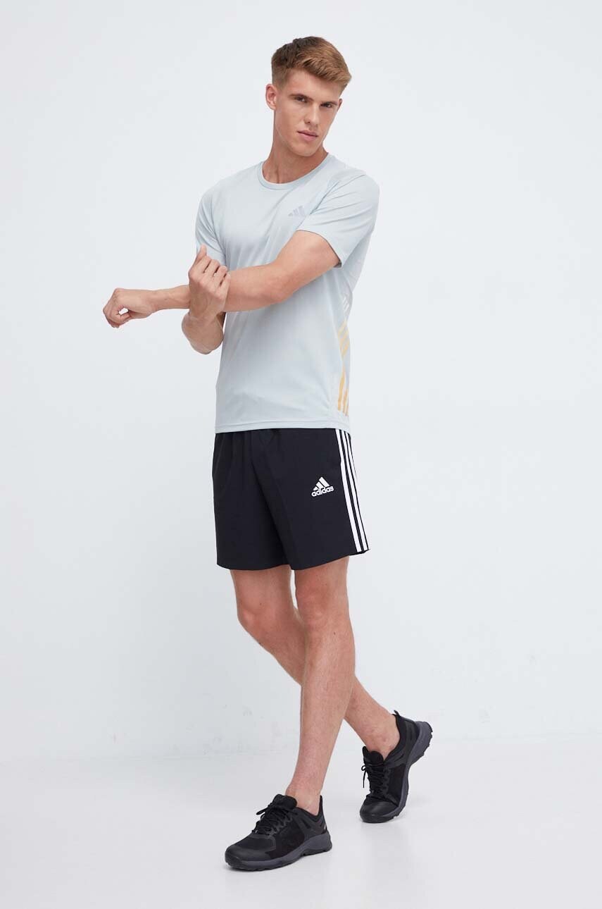 Бігова футболка adidas Performance Run Icons колір зелений з принтом