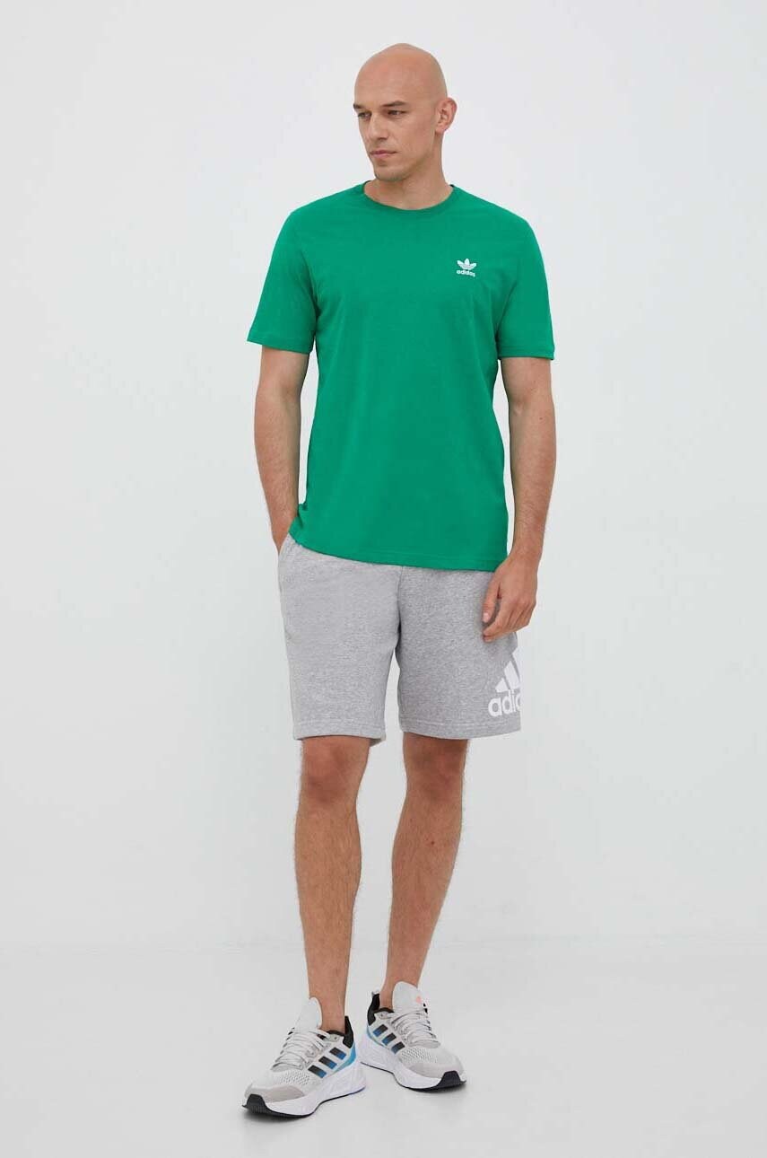 Бавовняна футболка adidas Originals колір зелений з аплікацією