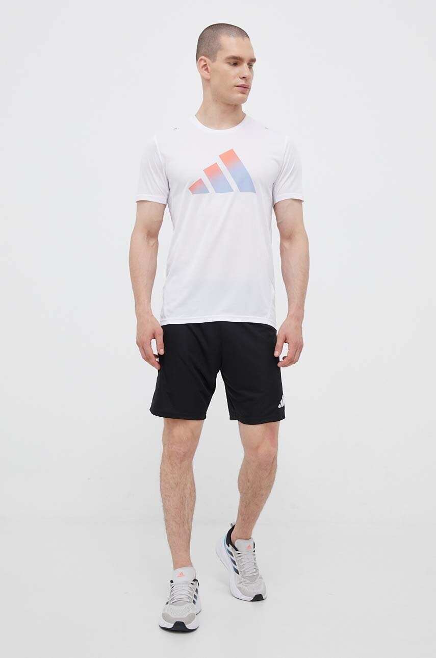 Бігова футболка adidas Performance Run Icons колір білий з принтом