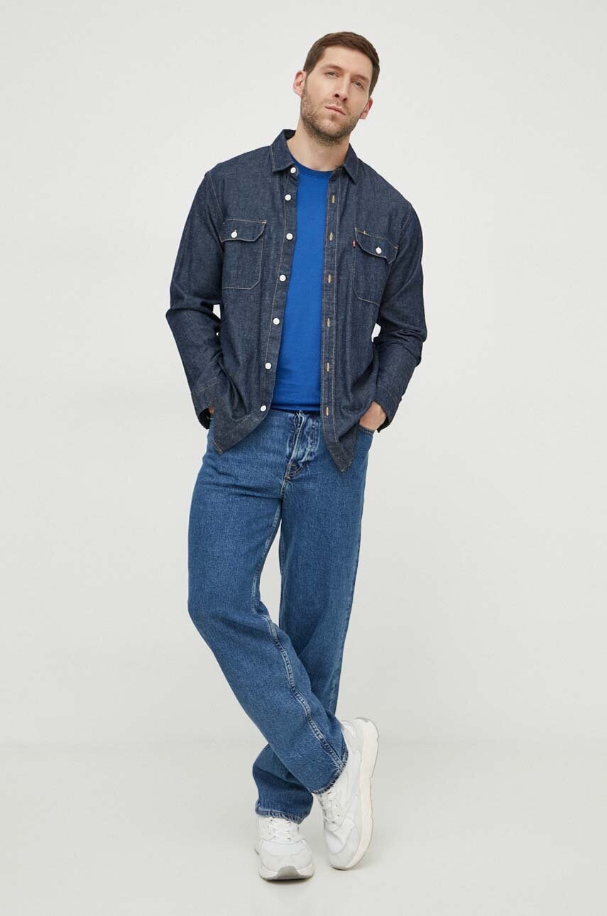Бавовняна футболка Barbour однотонний