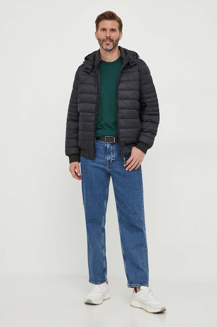 Бавовняна футболка Barbour колір зелений однотонний