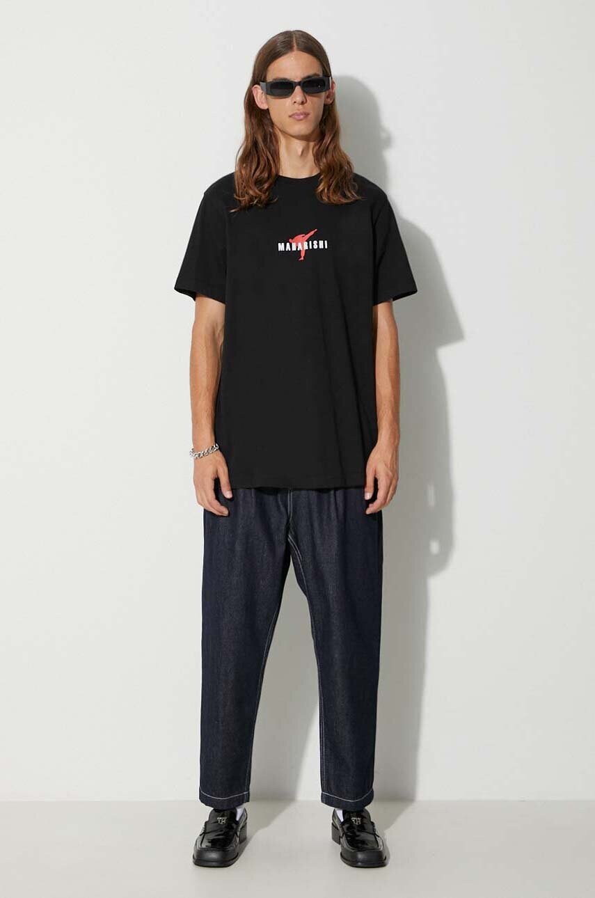 Бавовняна футболка Maharishi Invisible Warrior T-Shirt колір чорний з принтом 1070