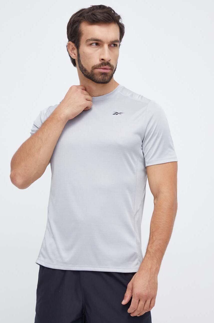 Тренувальна футболка Reebok Motionfresh Athlete колір сірий однотонна