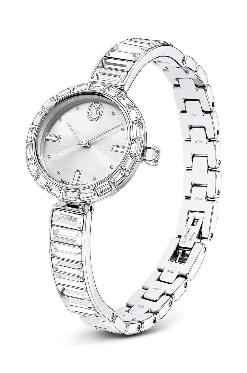 Годинник Swarovski MATRIX BANGLE жіночий колір срібний 5677487