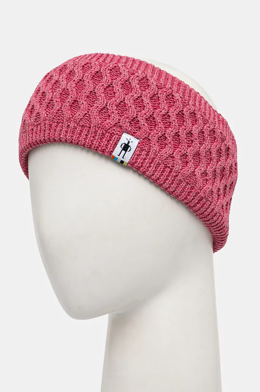 Пов'язка на голову Smartwool колір рожевий SW002615