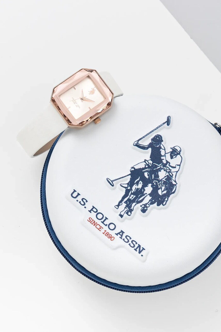 Годинник U.S. Polo Assn. SPARKLY жіночий колір білий USP8223RG