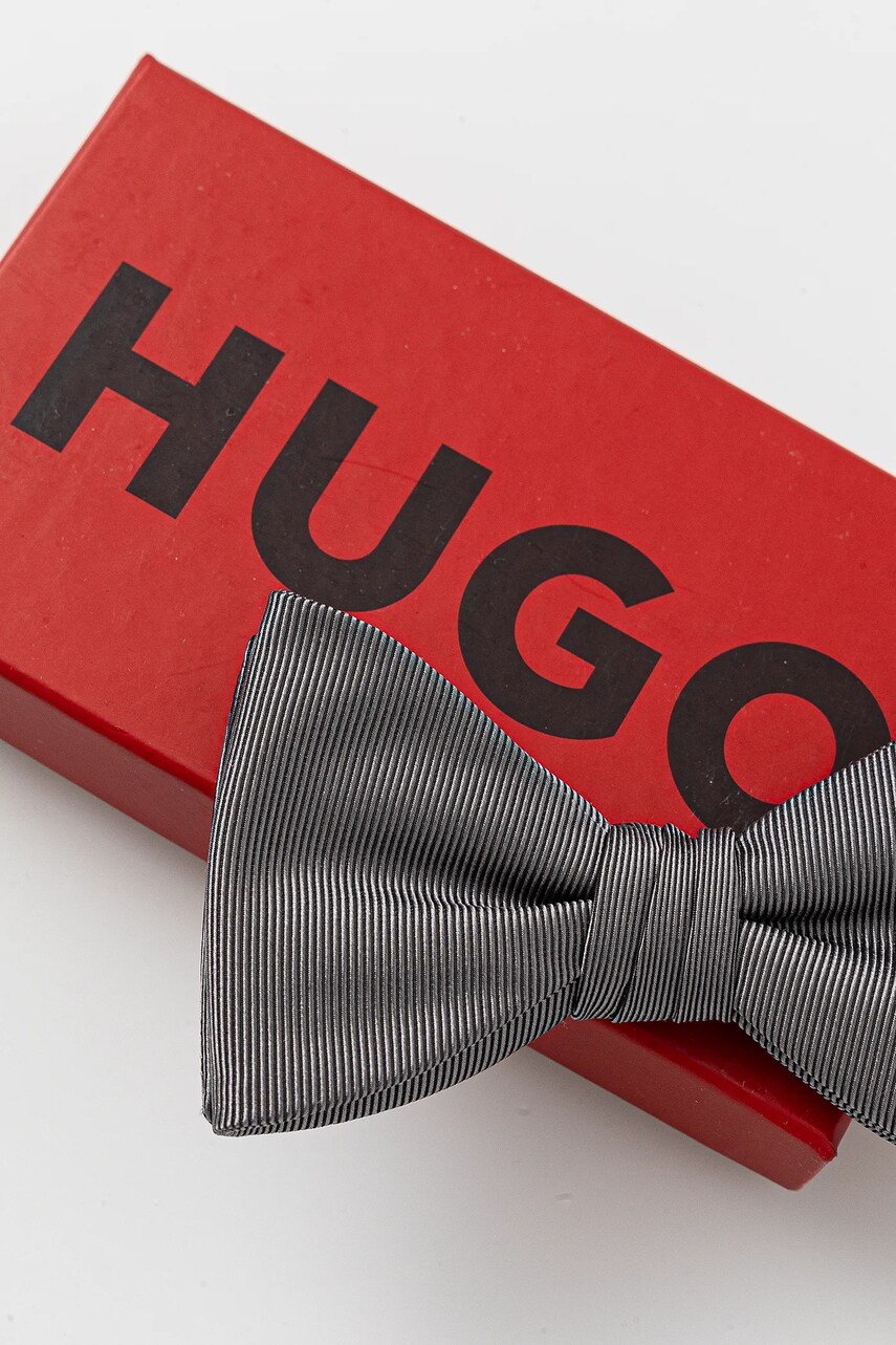 Шовковий метелик HUGO колір сірий 50520667