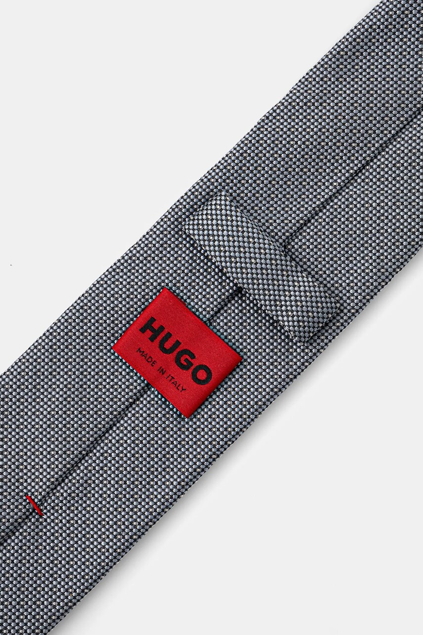 Шовковий галстук HUGO колір коричневий 50520645