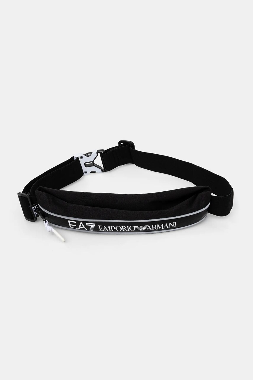 Пояс для бігу EA7 Emporio Armani колір чорний 4F925.249501