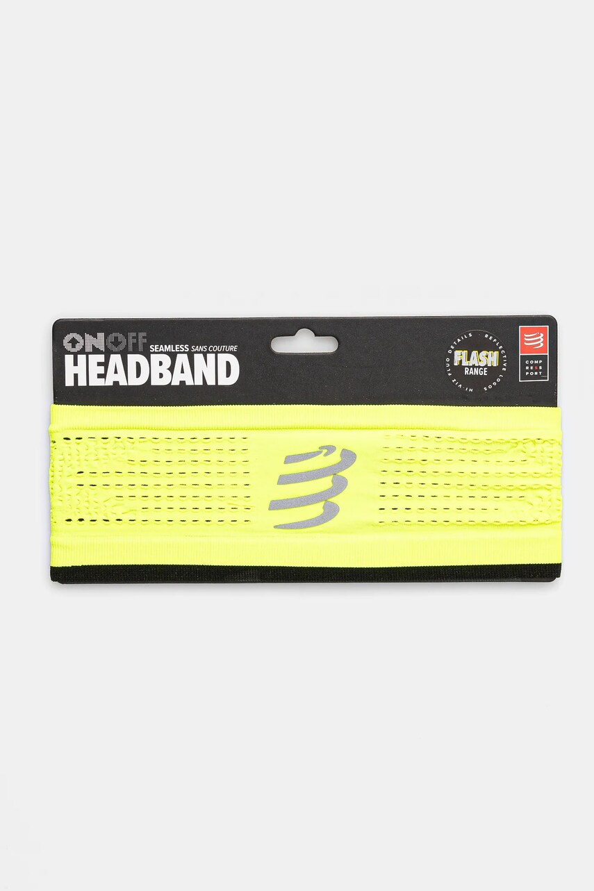 Пов'язка на голову Compressport On/Off Flash Fluo колір зелений XBNU1777