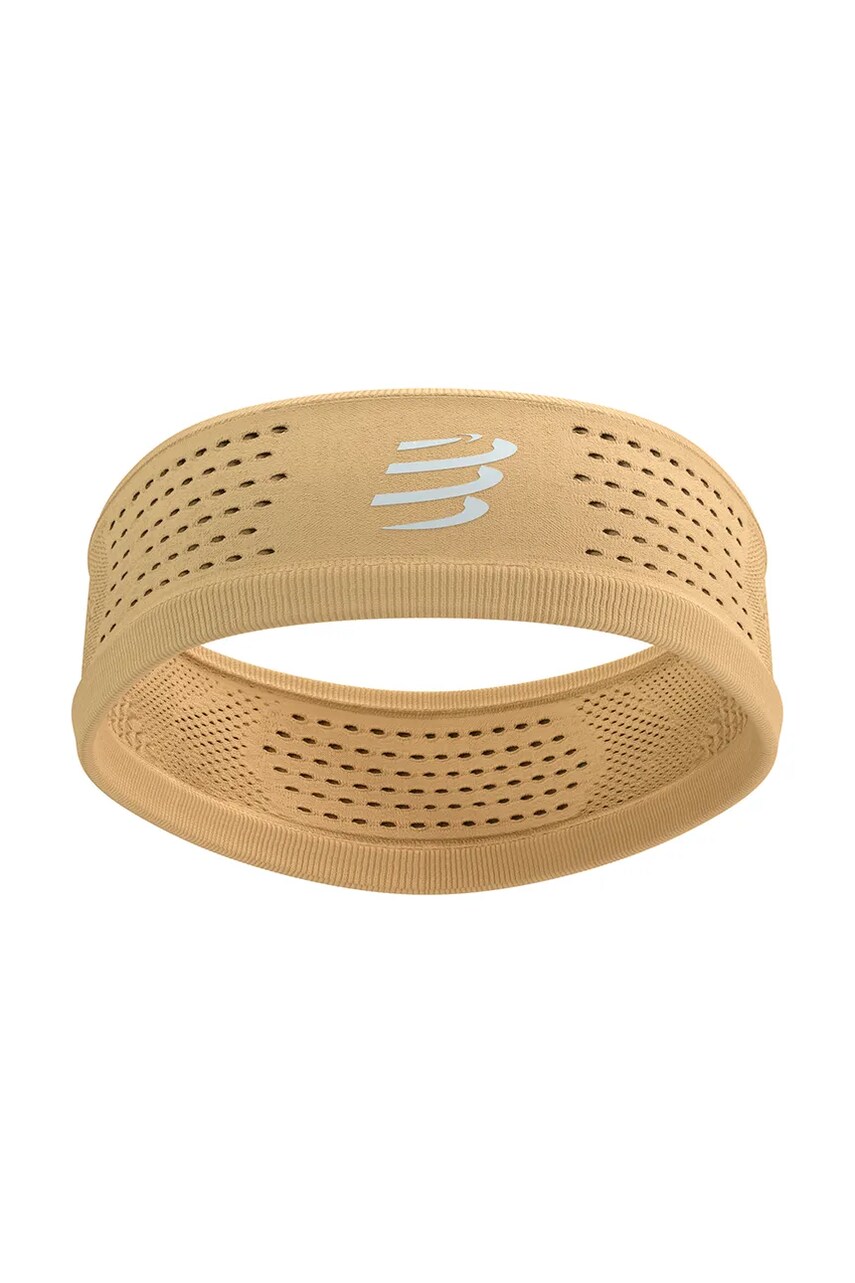 Пов'язка на голову Compressport Thin Headband On/Off колір бежевий XBNU3914