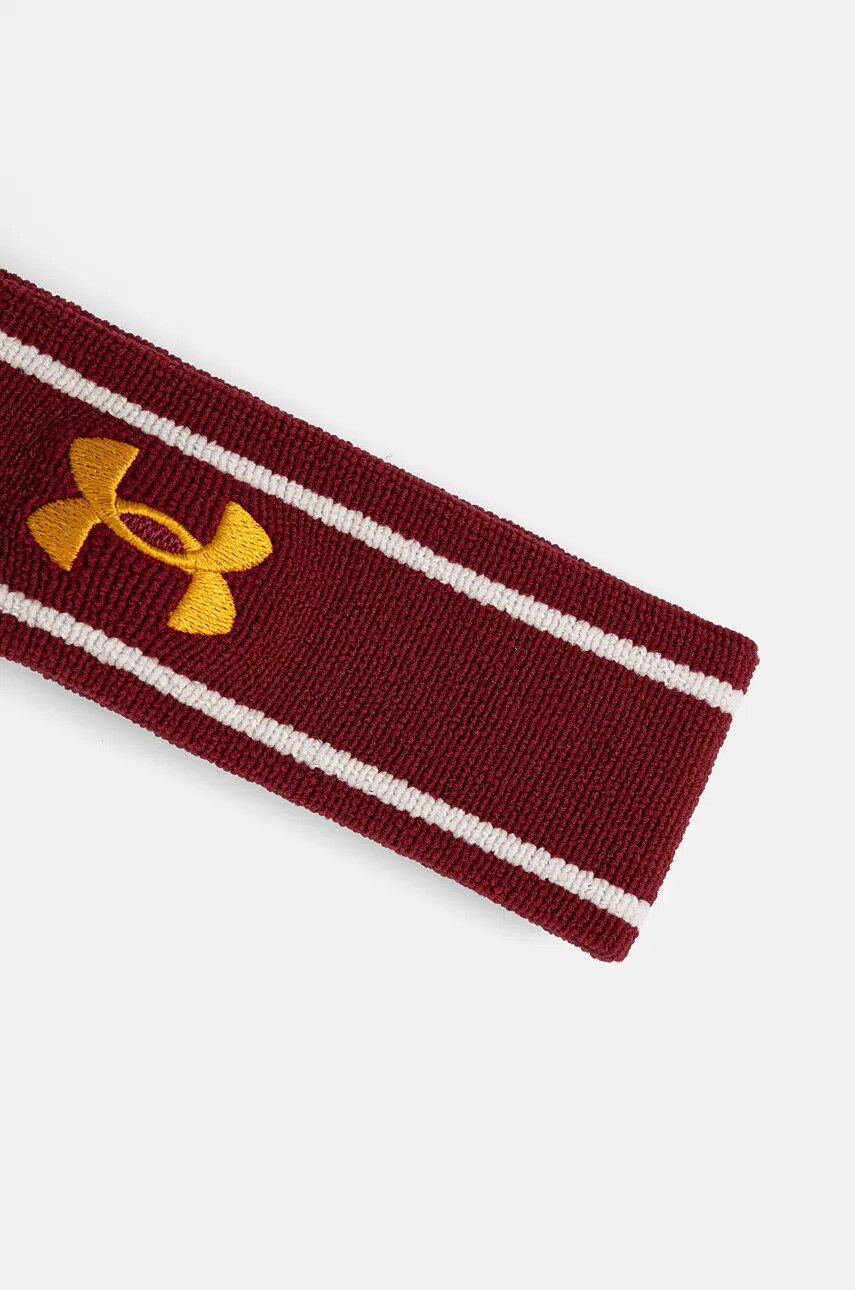 Пов'язка на голову Under Armour колір бордовий 1373118