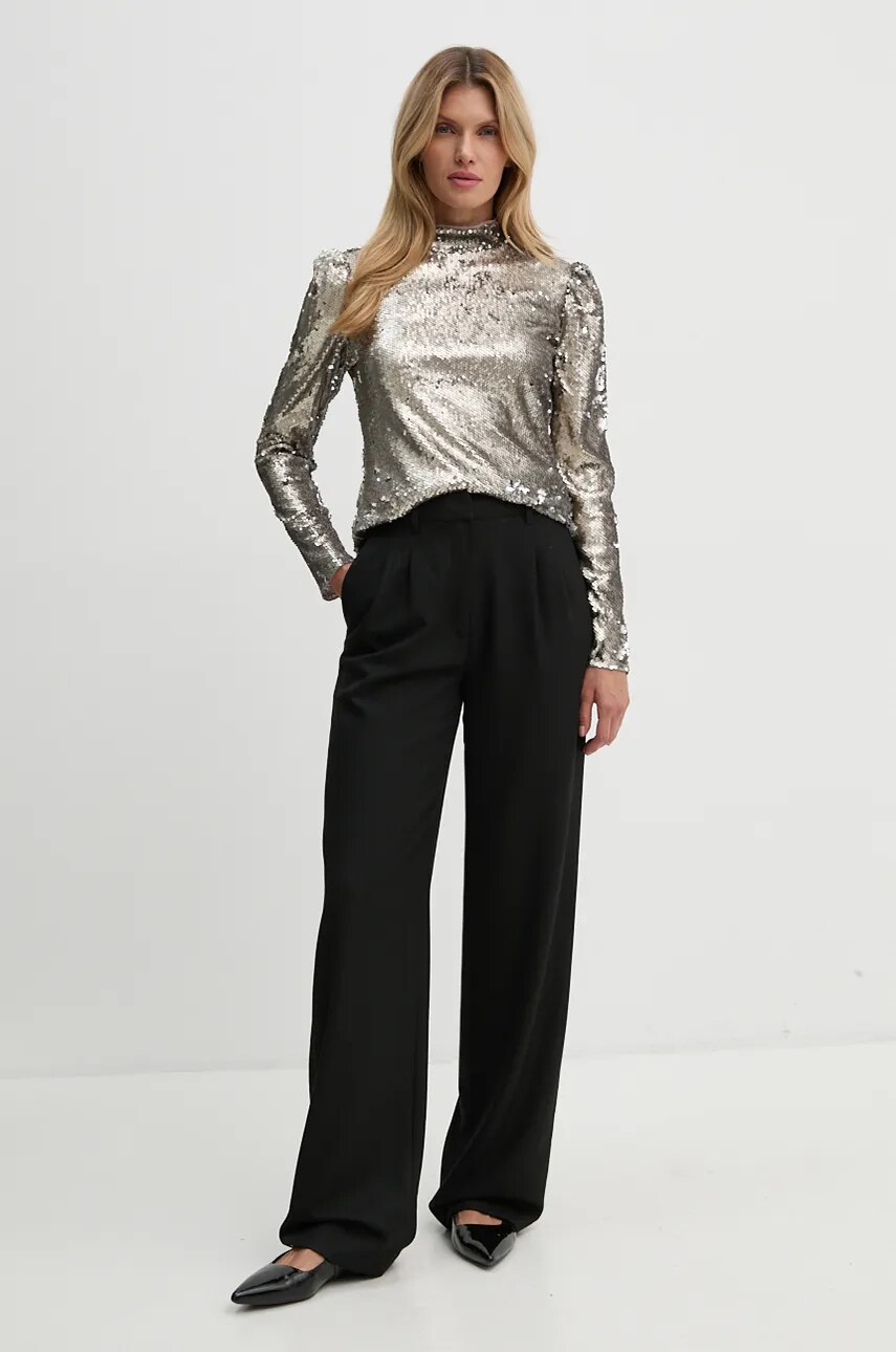 Блузка Bruuns Bazaar MoeaBBAniqa blouse жіноча колір срібний однотонна BBW4155
