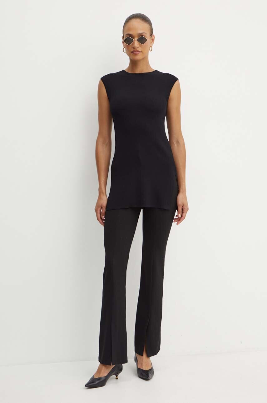 Блузка Max Mara Leisure жіноча колір чорний однотонна 2426366027600
