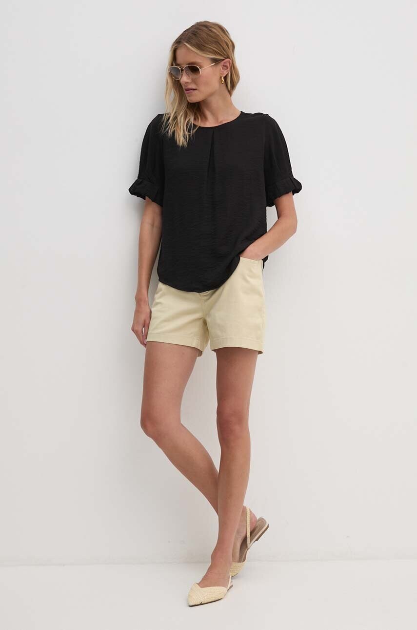 Блузка Dkny жіноча колір чорний однотонна P43A8U50