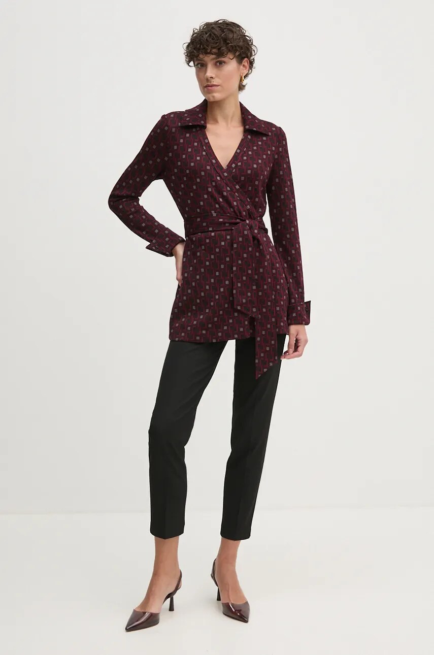 Кофта з вовною DIANE VON FURSTENBERG колір фіолетовий візерунок DVFBL3S016