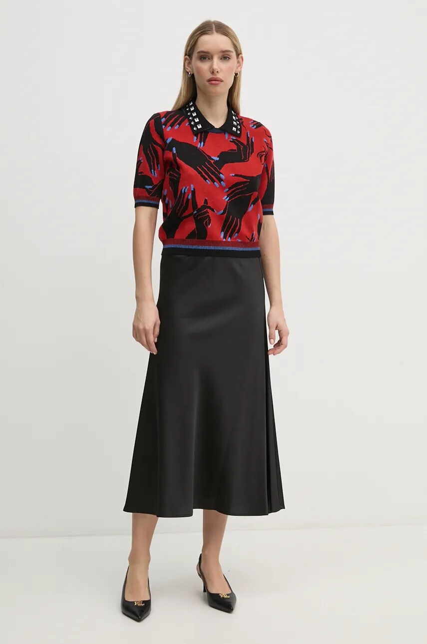 Светр з домішкою вовни DIANE VON FURSTENBERG жіночий колір червоний  DVFWS3S002