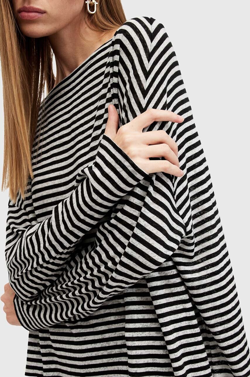 Блузка AllSaints RITA STRIPE TEE жіноча колір білий візерунок W003JY