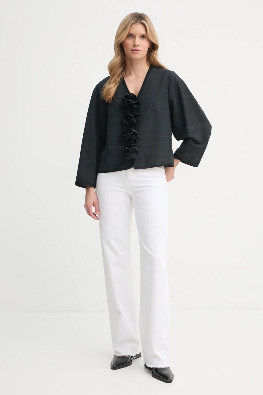 Шовкова сорочка By Malene Birger MINEAS колір чорний regular 102436