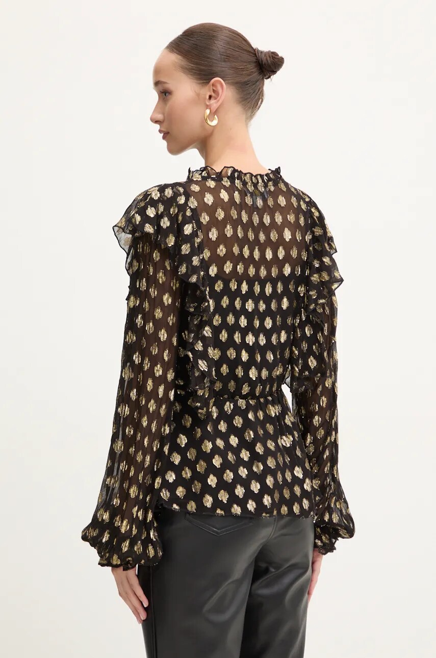 Блузка Never Fully Dressed Primrose Blouse жіноча колір чорний візерунок NFDTO1459