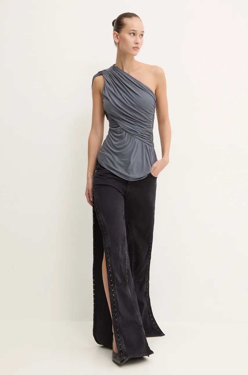 Блузка Rick Owens Lilies жіноча колір сірий однотонна LI02D5102RV