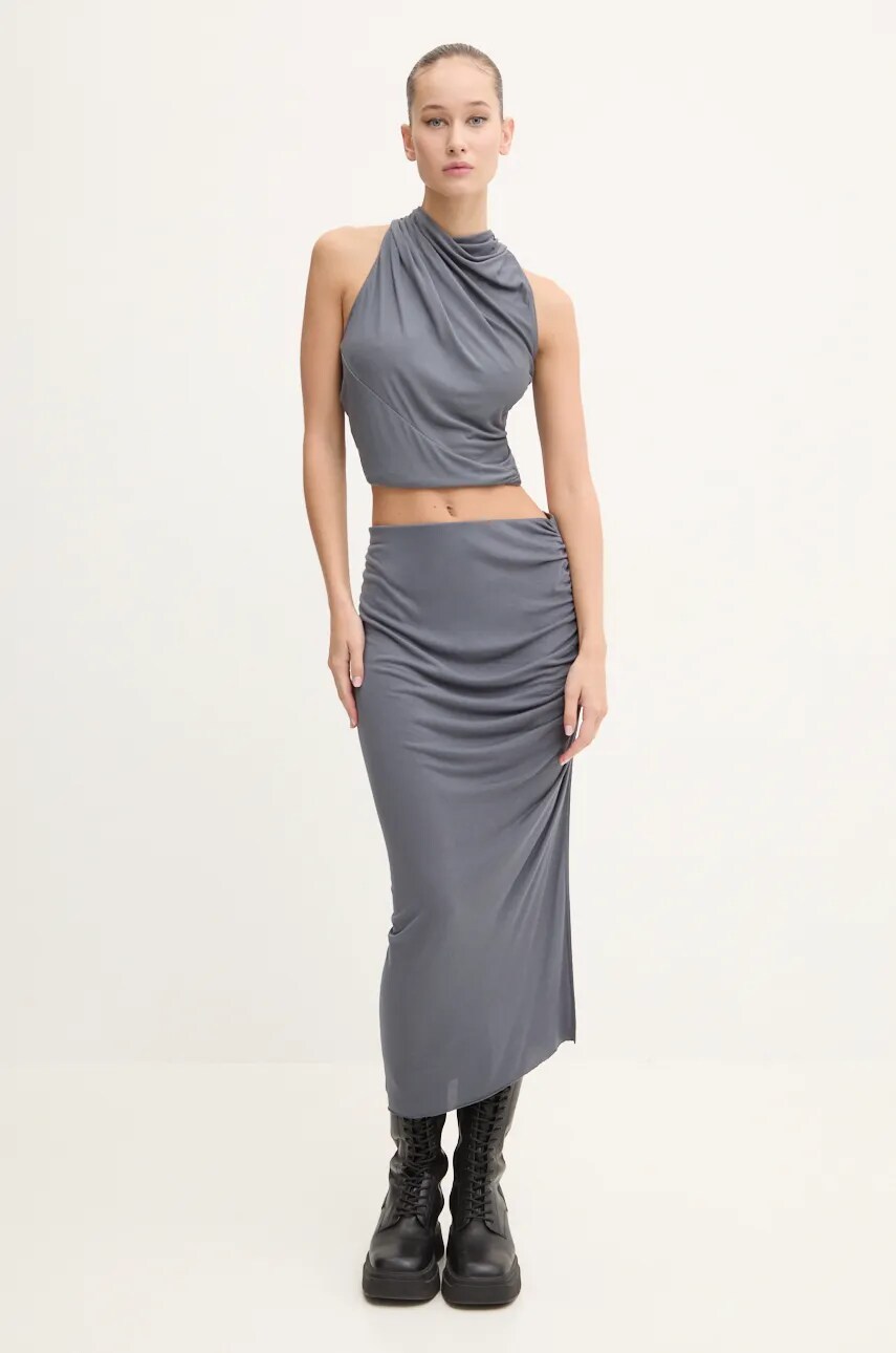 Блузка Rick Owens Lilies жіноча колір сірий однотонна LI02D5121RV