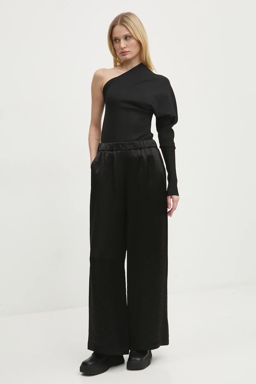 Блузка Rick Owens Lilies жіноча колір чорний однотонна LI02D5220NEOS