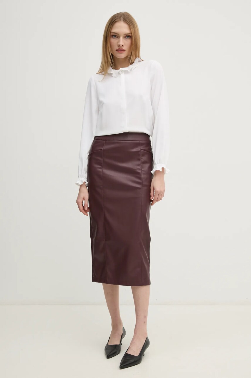 Сорочка Pedro del Hierro жіноча колір білий regular зі стійкою 6638228