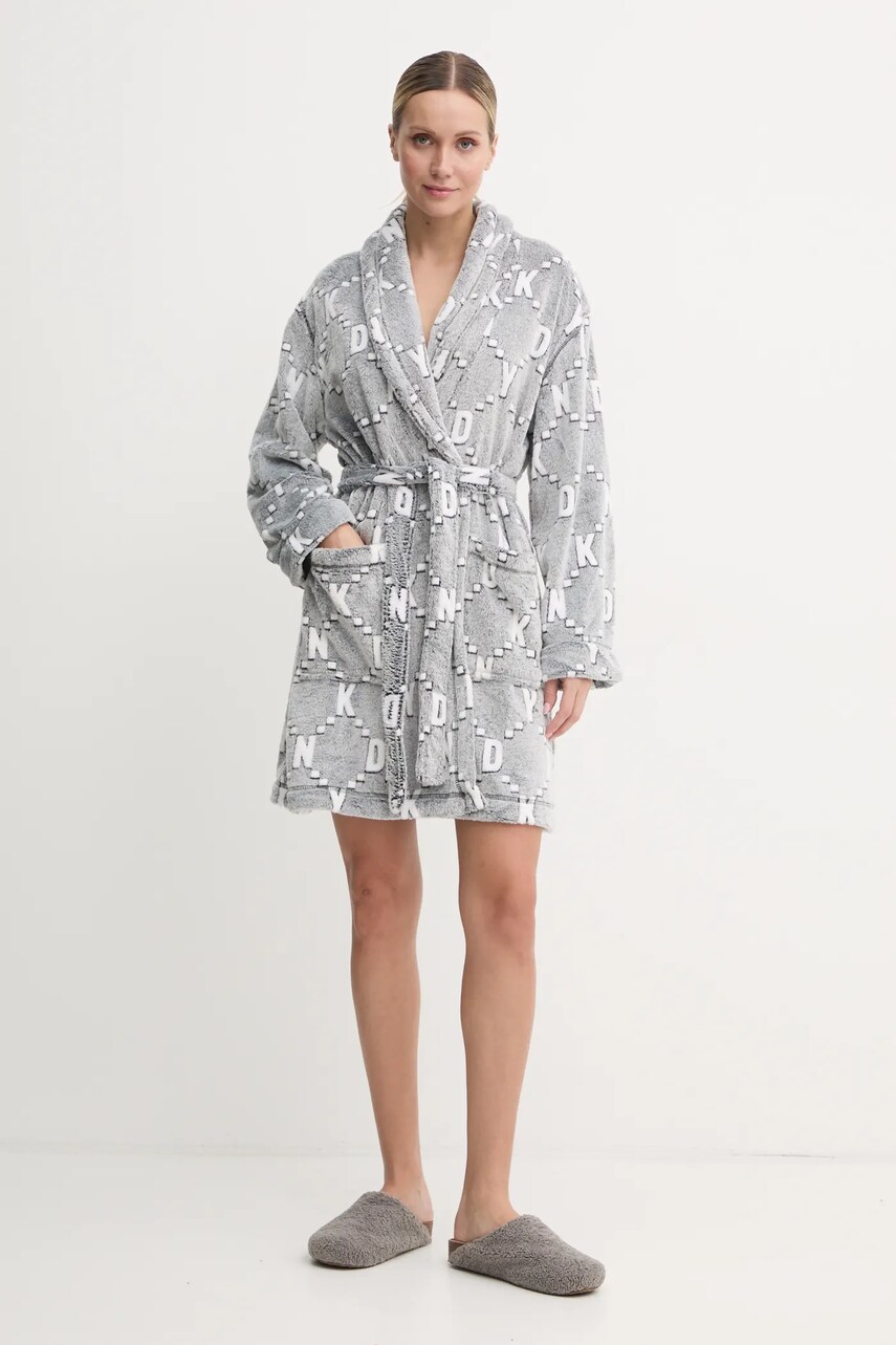 Халат Dkny колір сірий YI10027F
