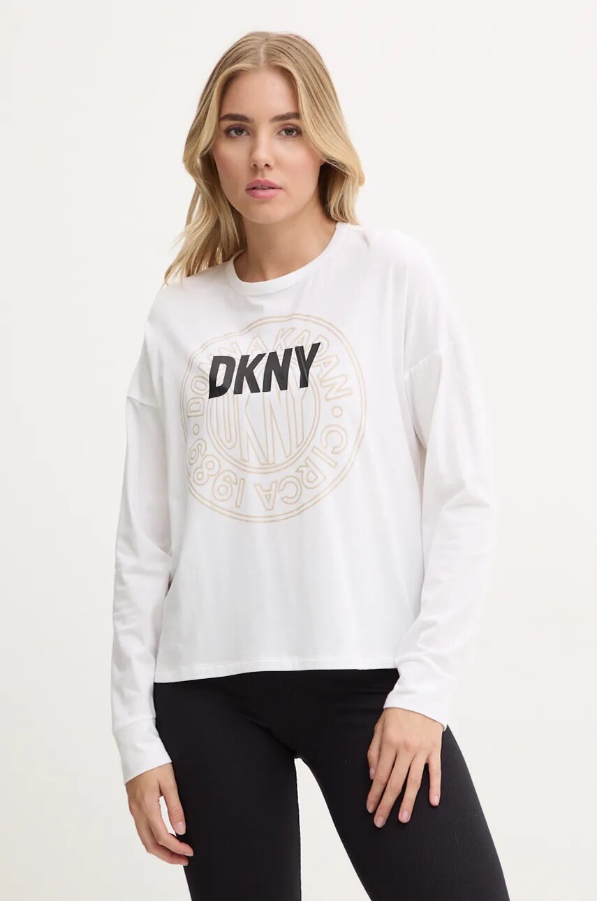 Піжамний лонгслів Dkny колір білий YI20021