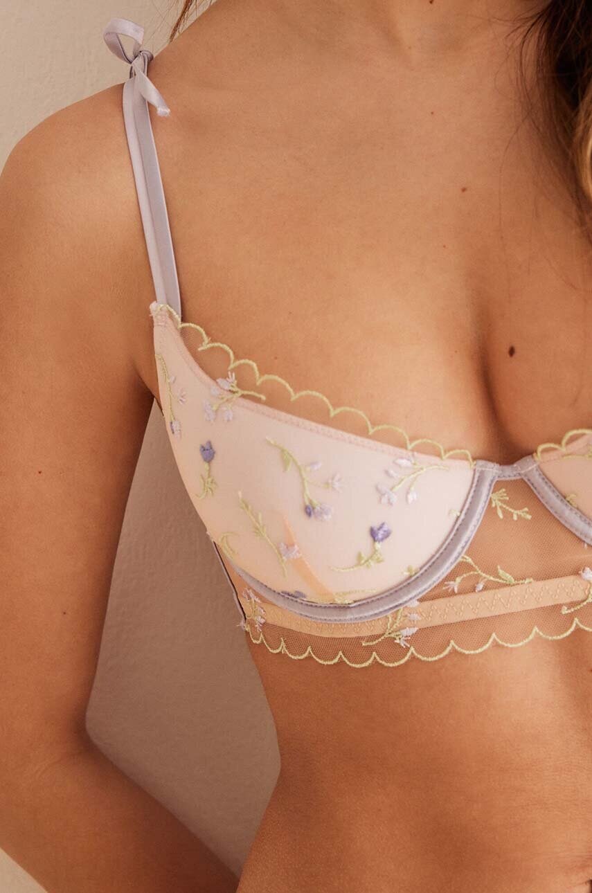 Бюстгальтер women'secret SUMMER SENSE колір фіолетовий мереживо 7917269