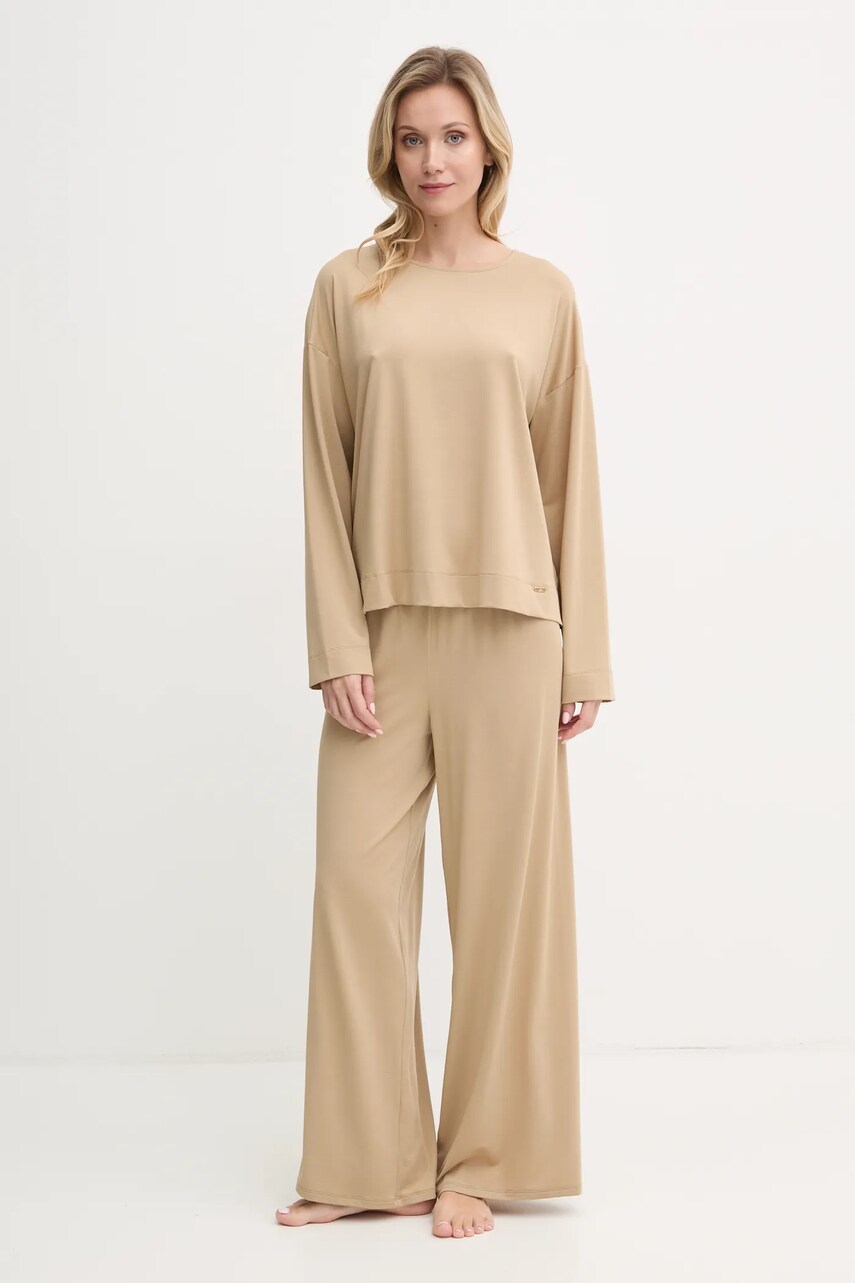 Лонгслів United Colors of Benetton колір бежевий 3NYW3M06W