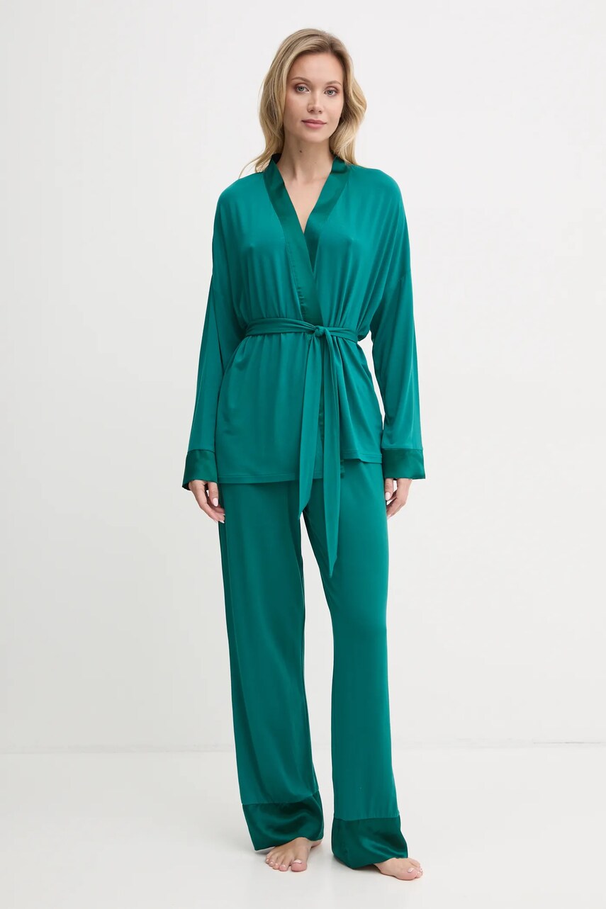 Халат United Colors of Benetton колір зелений 3ZEW3M06Q