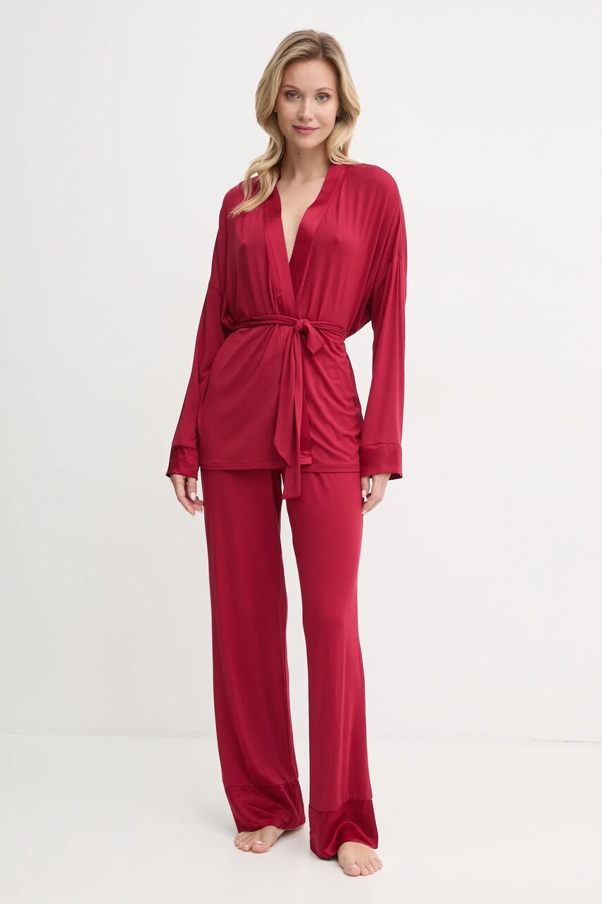 Халат United Colors of Benetton колір бордовий 3ZEW3M06Q