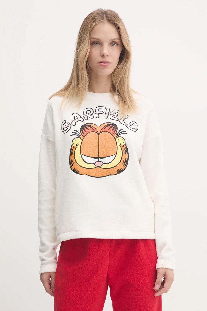 Піжама United Colors of Benetton x GARFIELD жіноча колір бежевий 3DFQ3P03J