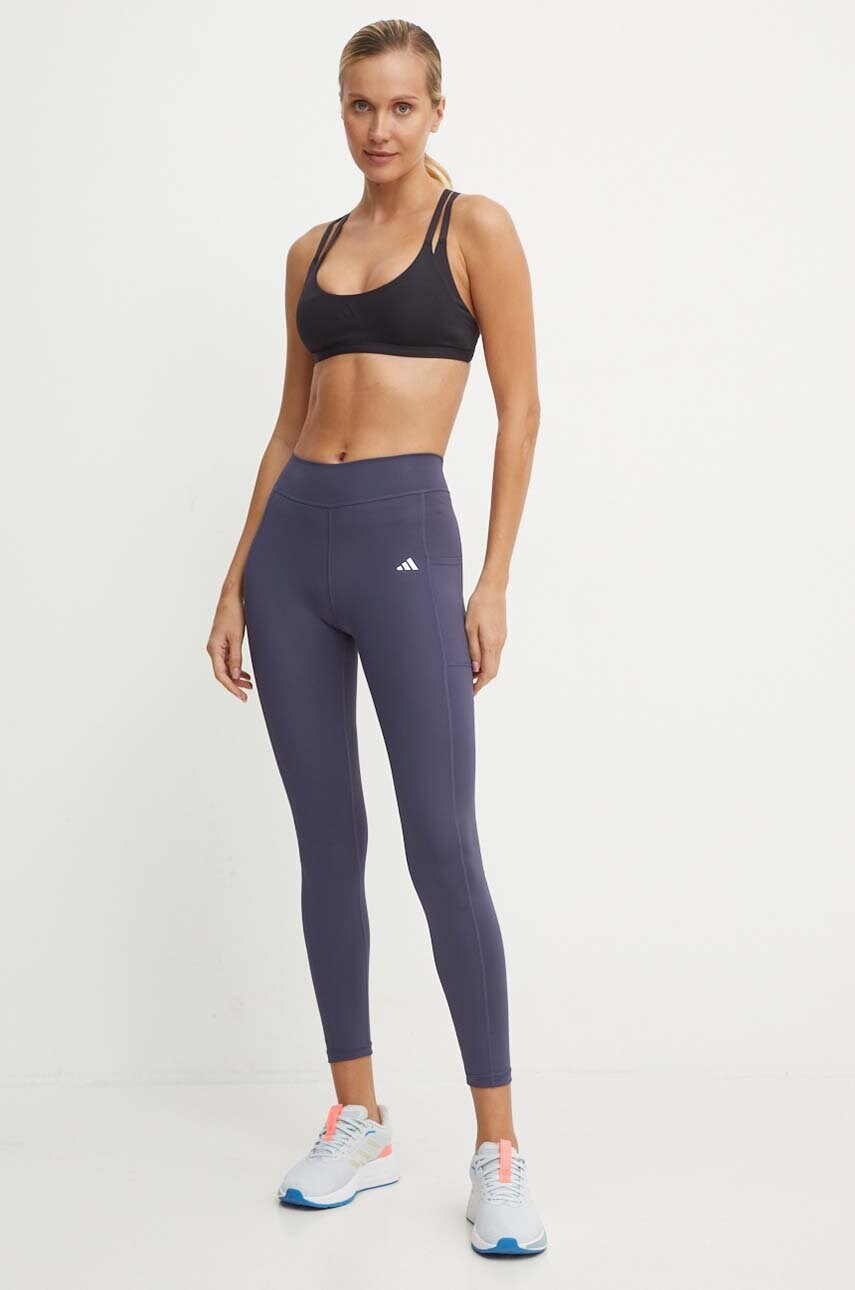 Спортивний бюстгальтер adidas Performance Strength колір чорний однотонний IW8670