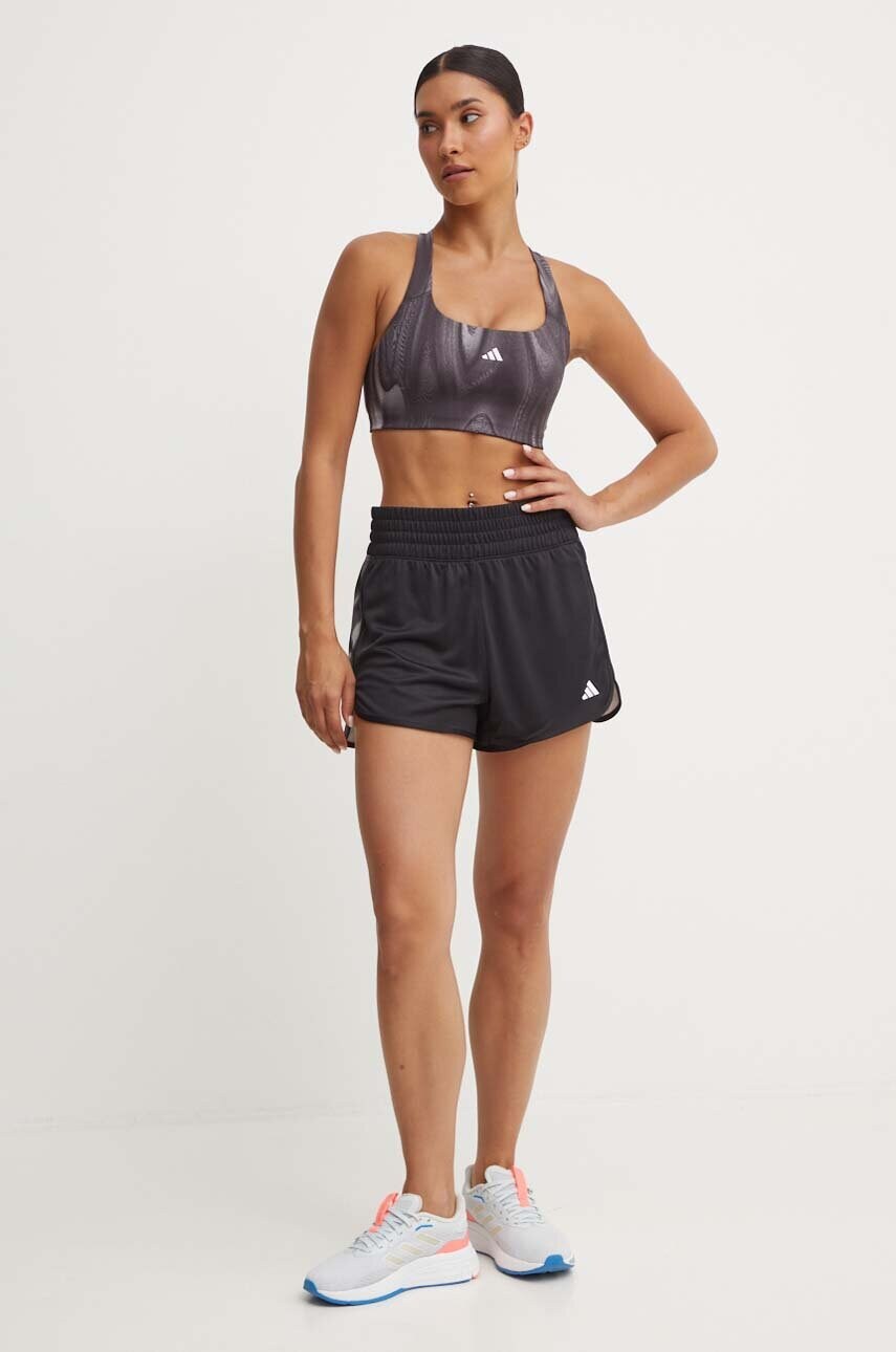 Спортивний бюстгальтер adidas Performance Powerimpact колір сірий візерунок IW9961