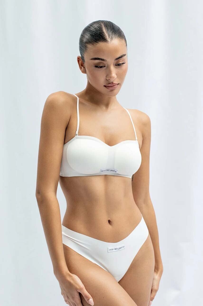 Бюстгальтер GOD SAVE QUEENS SECOND SKIN BANDEAU колір білий однотонний GSQ-135-115