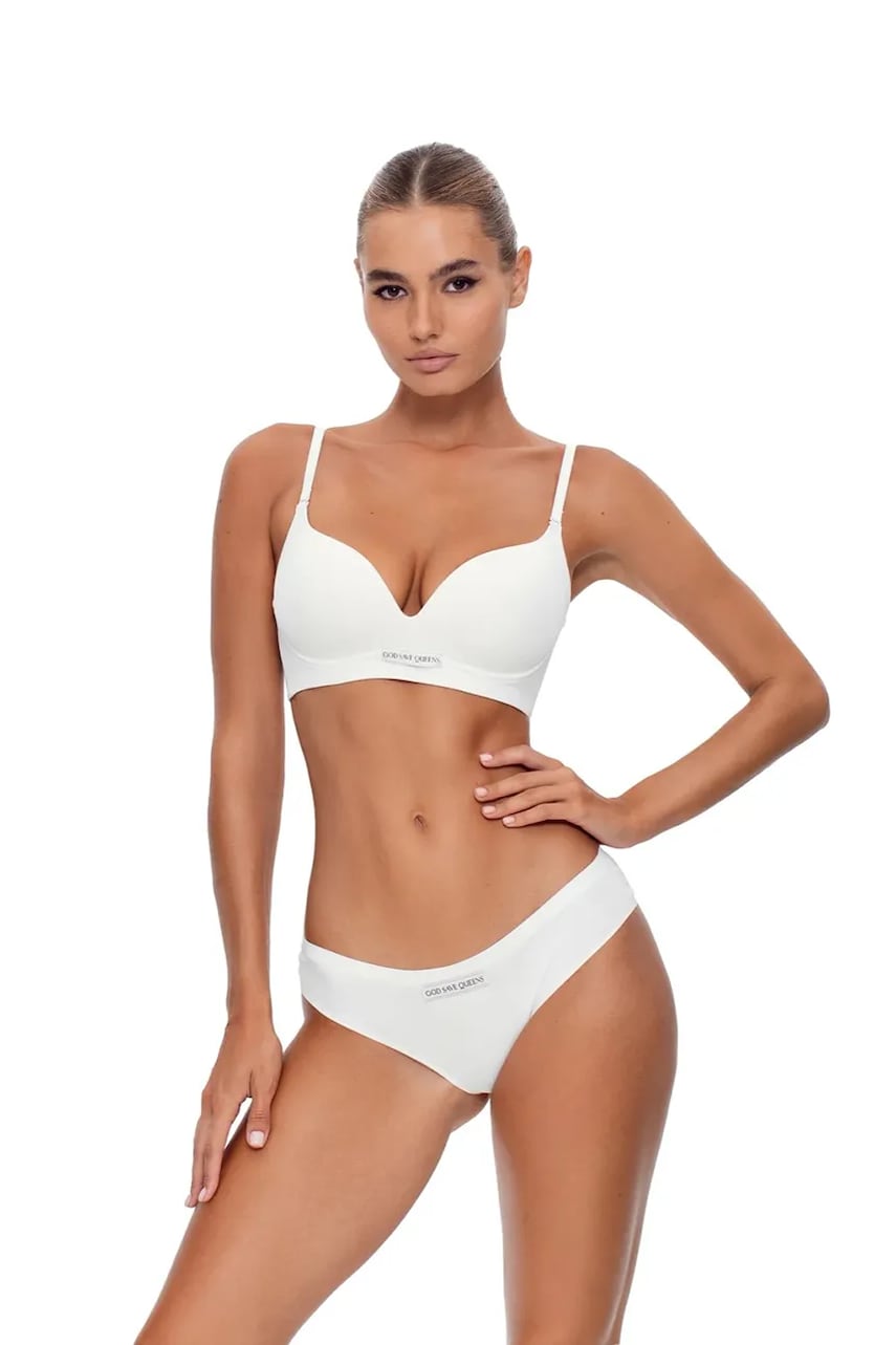Бюстгальтер GOD SAVE QUEENS SECOND SKIN BRA WIRE-FREE колір білий однотонний GSQ-135-114