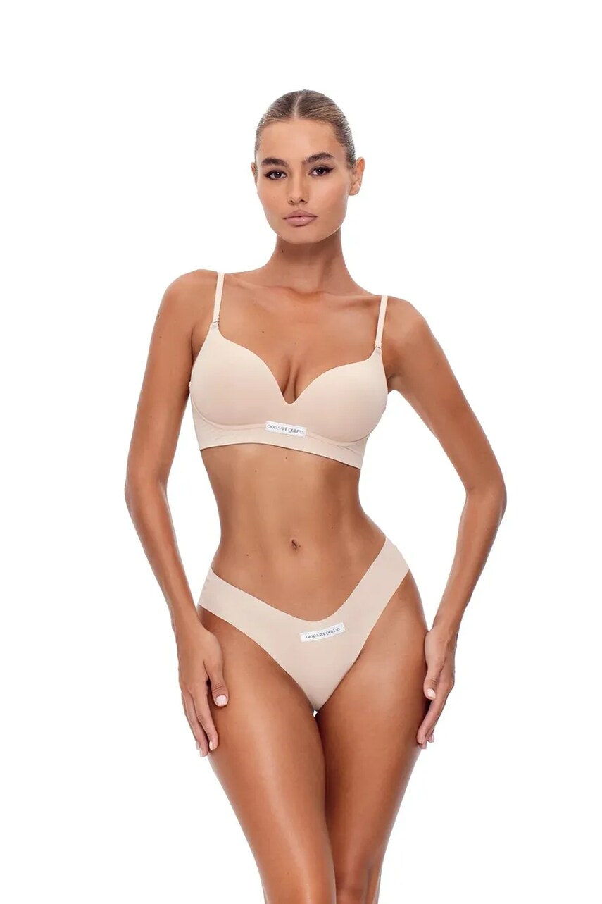Бюстгальтер GOD SAVE QUEENS SECOND SKIN BRA WIRE-FREE колір бежевий однотонний GSQ-135-114
