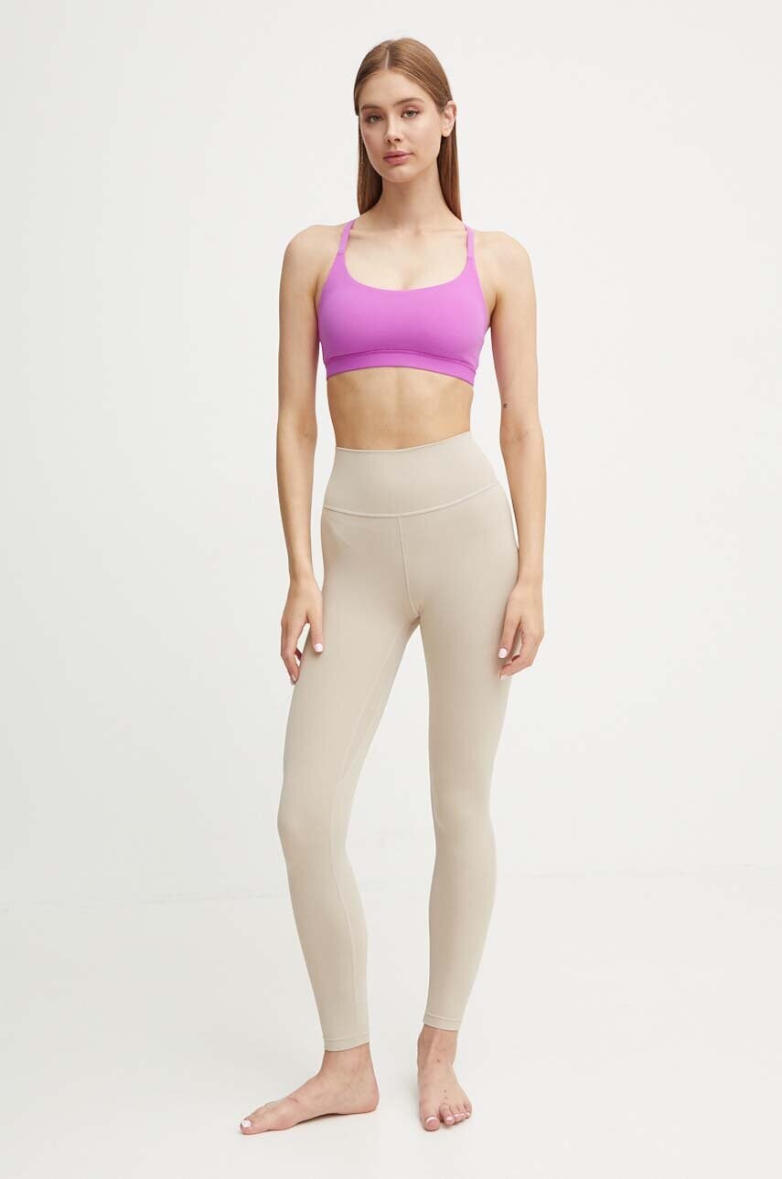 Бюстгальтер для йоги adidas Performance All Me колір фіолетовий однотонний IY2412